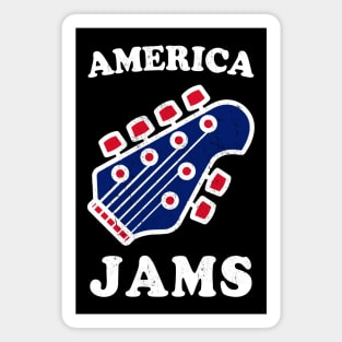 America Jams Electric Guitar Magnet